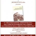 PRESENTAZIONI – L’organizzazione amministrativa dopo la breccia di Porta Pia