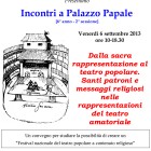 INCONTRI – I santi patroni nelle rappresentazioni del teatro amatoriale