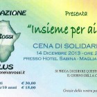 APPUNTAMENTI – Cena di solidarietà per i diversamente abili