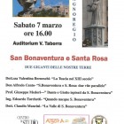 CONFERENZA – S. Bonaventura e Santa Rosa, due giganti delle nostre terre