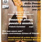 APPUNTAMENTI – “Donne in prosa, poesie e musica” a Palazzo Altieri