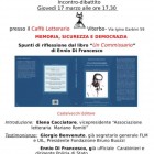 PRESENTAZIONI – “Un commissario”, presentazione con Ennio Di Francesco